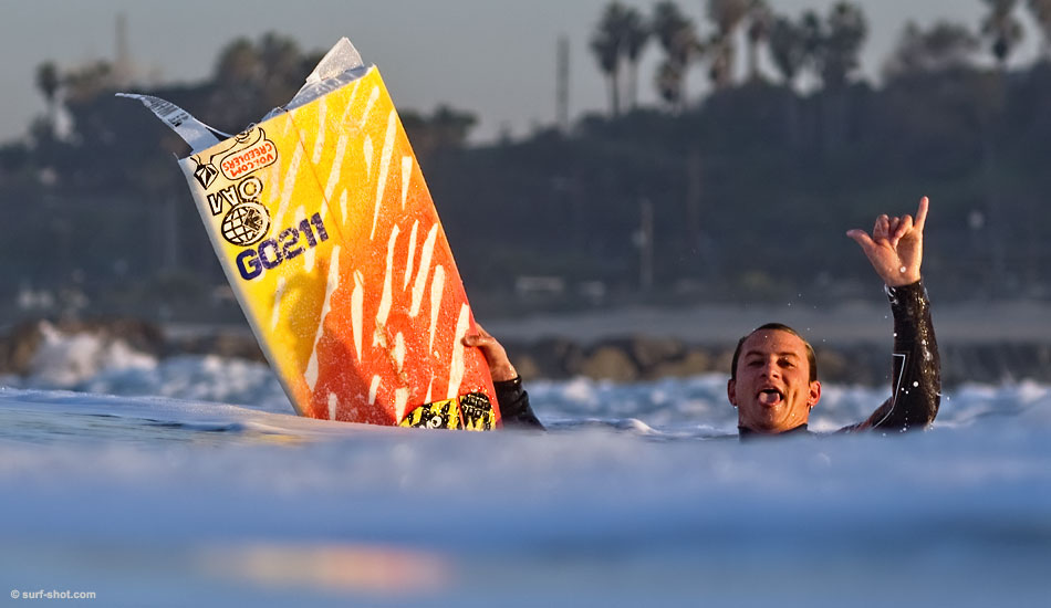 Alex Gray, December 2009. Alex Gray, looking for a backup board. Photo: <a href=\"http://www.surf-shot.com\" target=_blank>Surf-Shot.com</a>